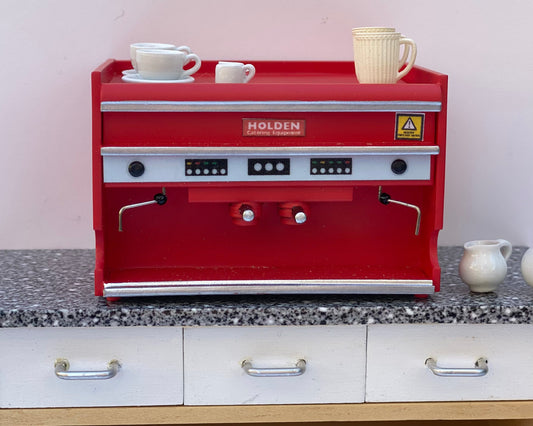 Red Commercial Espresso Machine