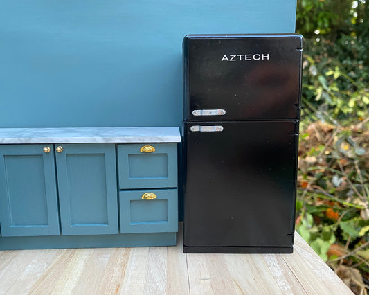 Retro Fridge-Freezer Black