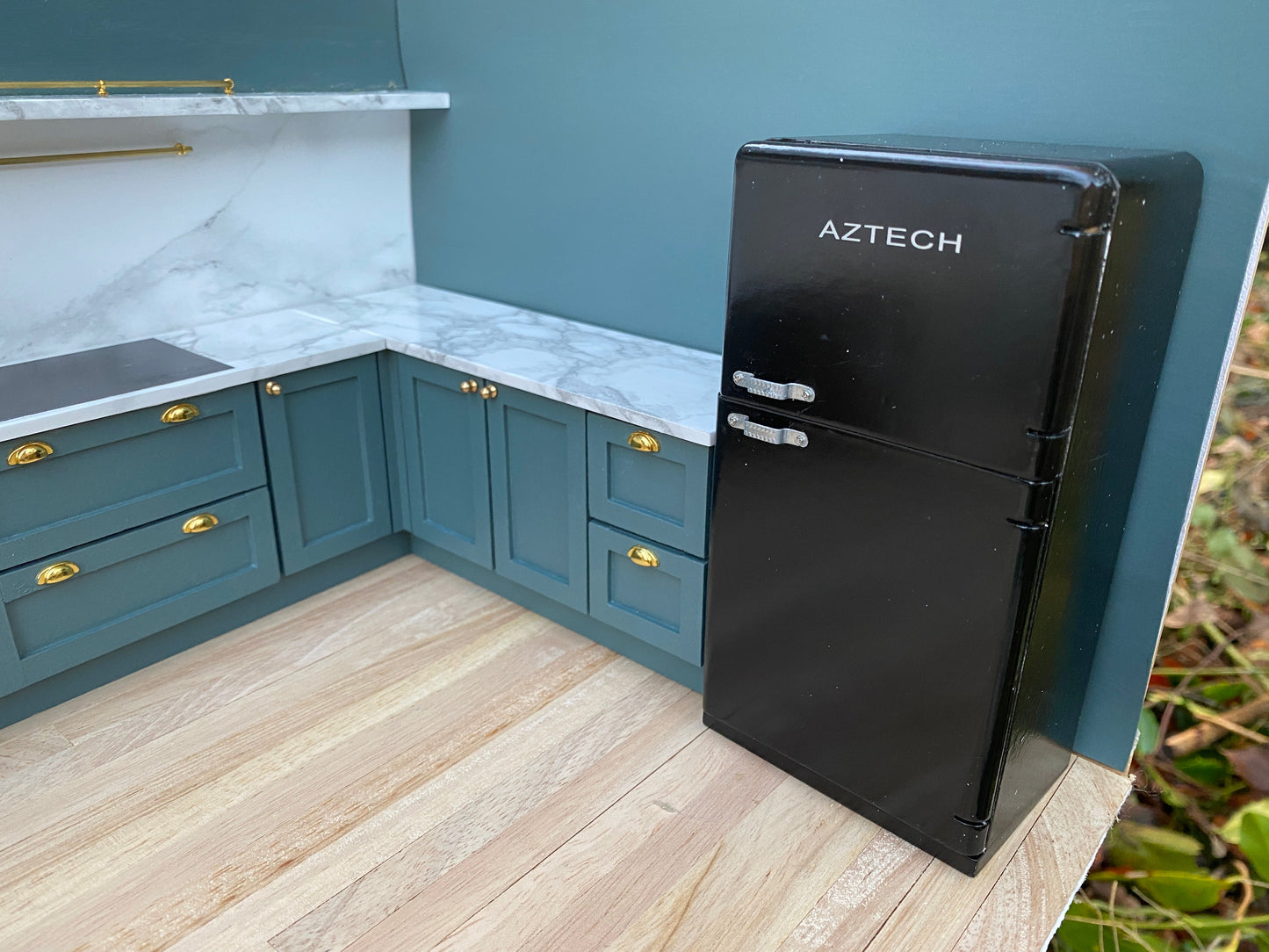 Retro Fridge-Freezer Black