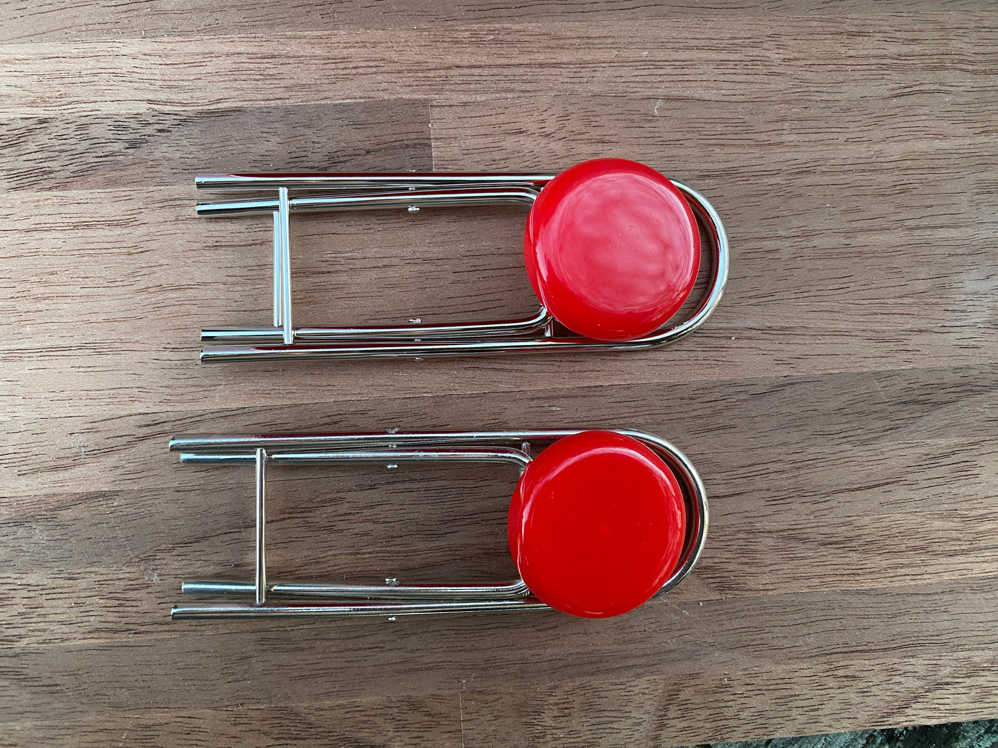 Red Chrome Folding Bar Stool