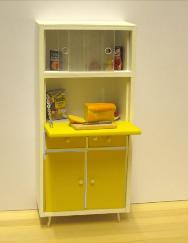 Retro Kitchen Cabinet Dollshouse Miniature 1:12 Dollhouse