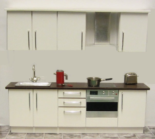 Wall Units with Extractor for Straight Kitchen