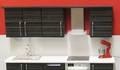 Wall Units with Extractor for Straight Kitchen