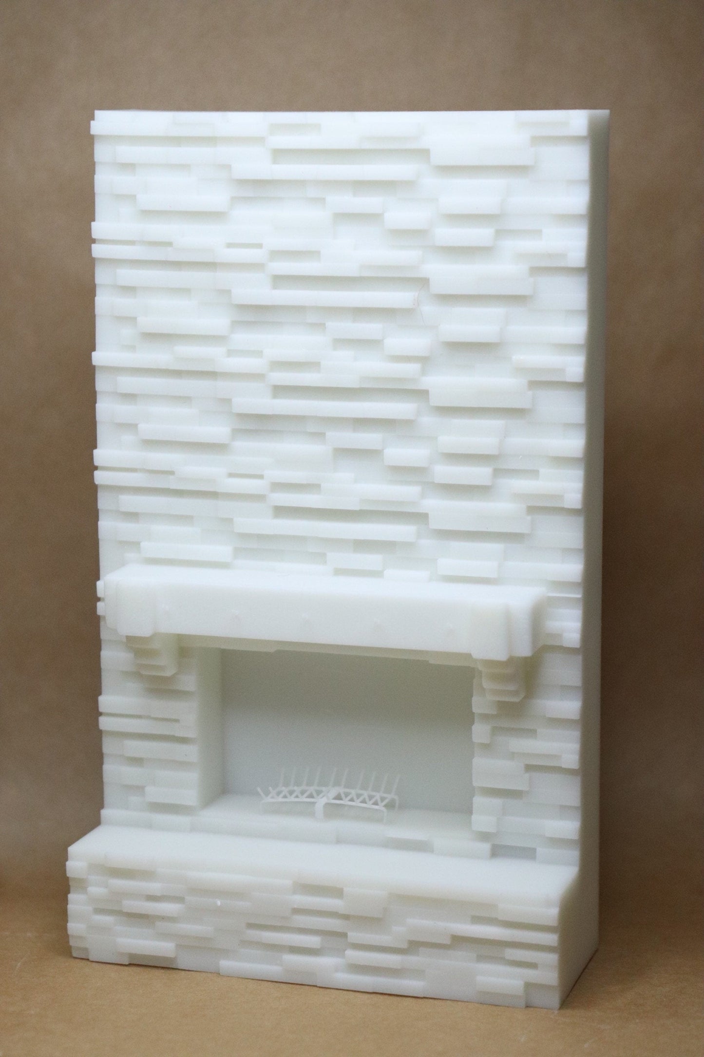 1:12 miniature dollhouse stone fireplace Rob 3D printed