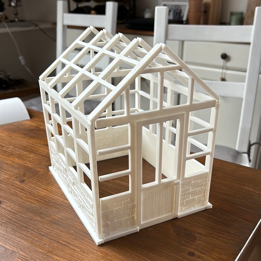 1:12 miniature dollhouse Greenhouse 3d printed building kit