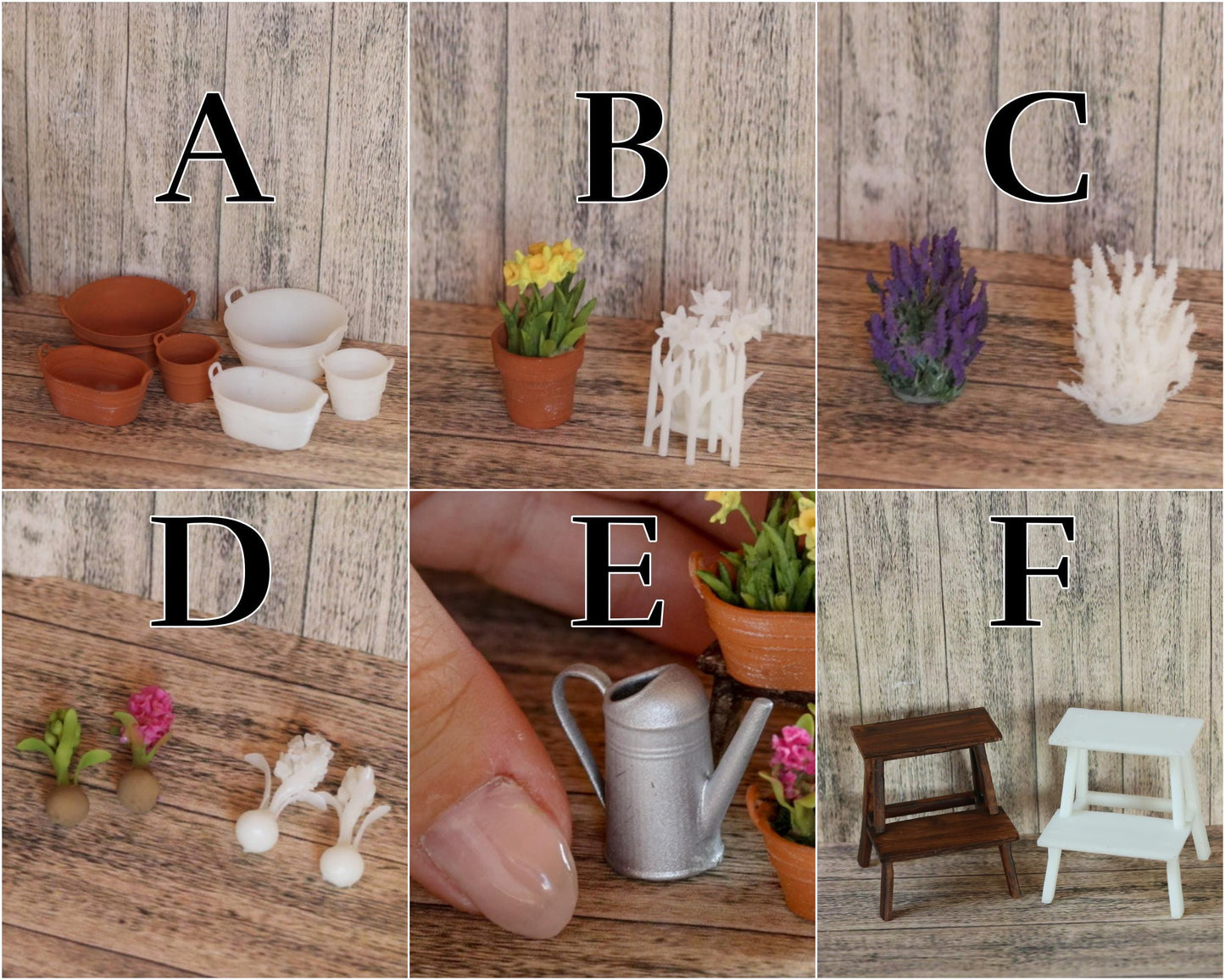 Dollhouse flowers and plants 1:12 miniature 3d printed lavender