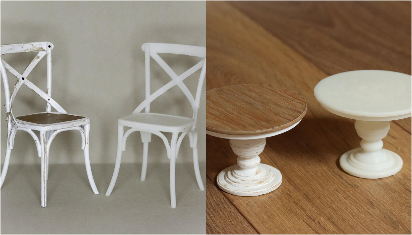 Dollhouse chair table 1:12 miniature